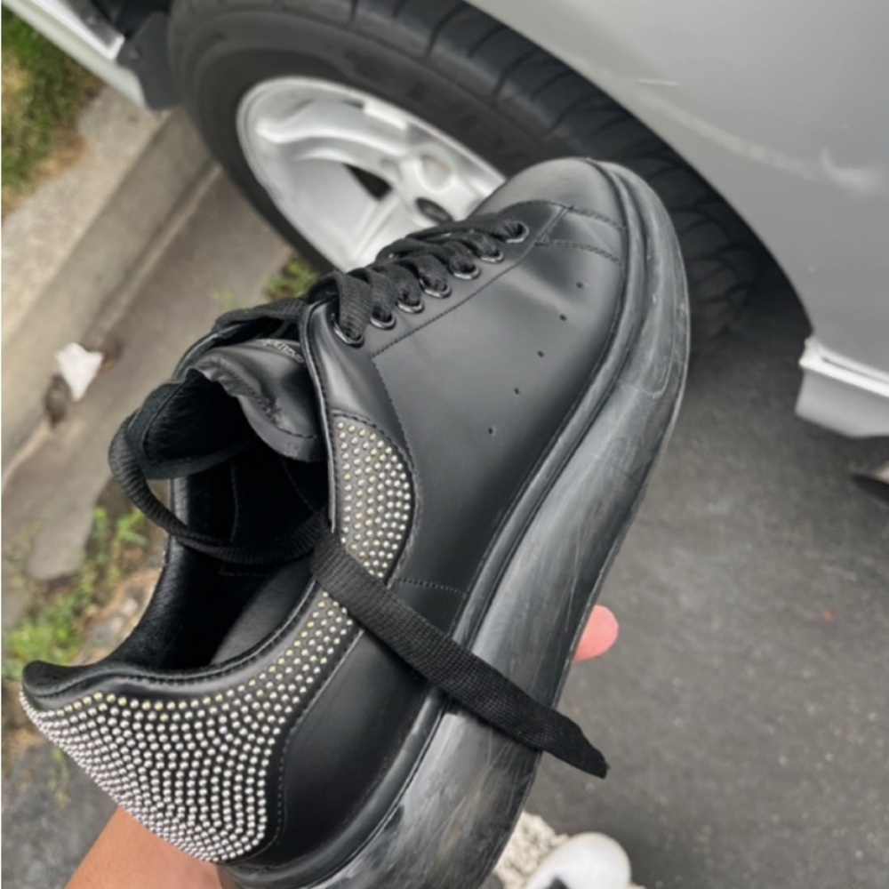 Alexander McQueen Black and Silver Men's Sneakers